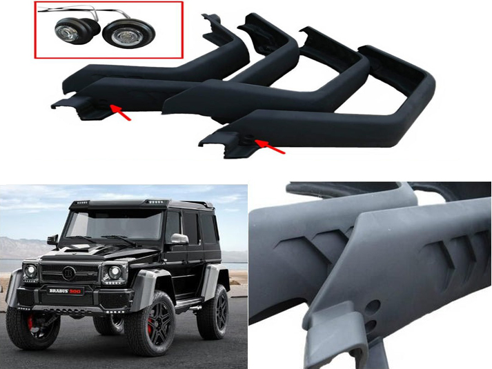 Mercedes-Benz W463 G-Class Brabus 4x4 Squared Fender Flares with LED